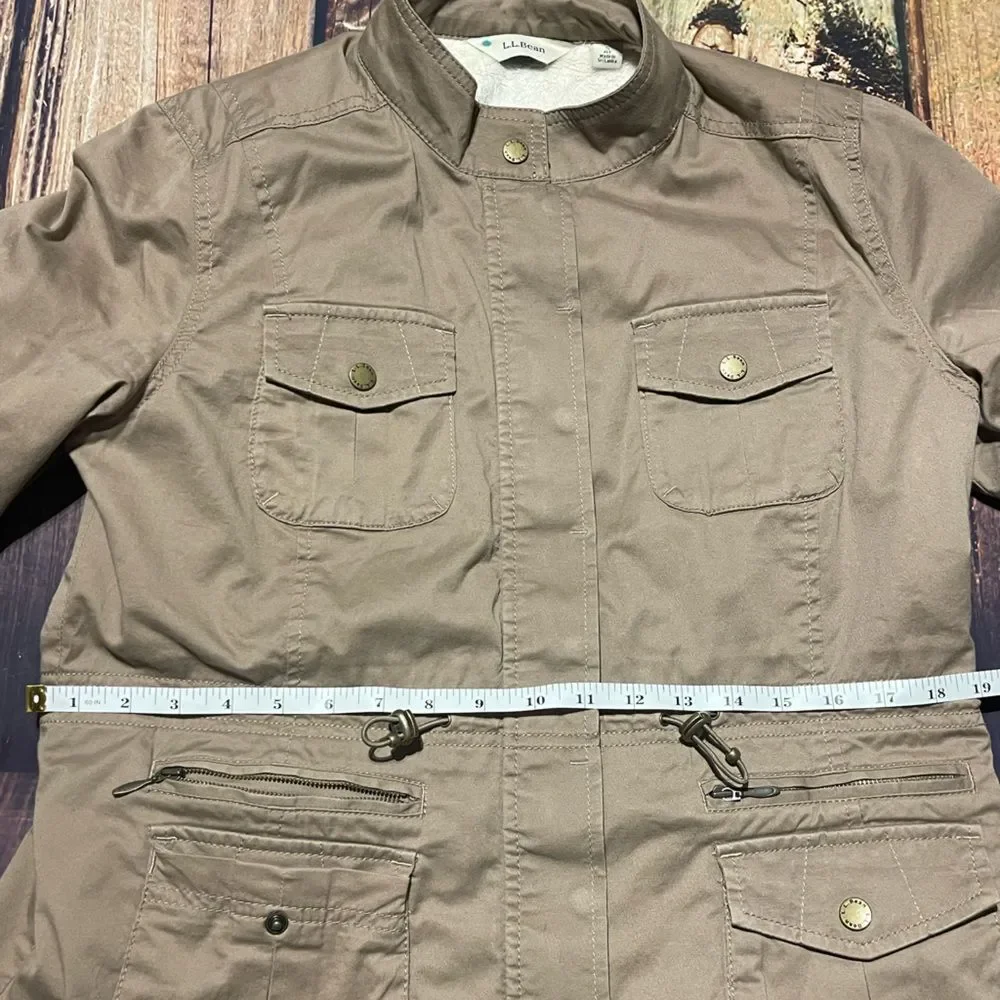 L.L.Bean womens khaki lined jacket Size S